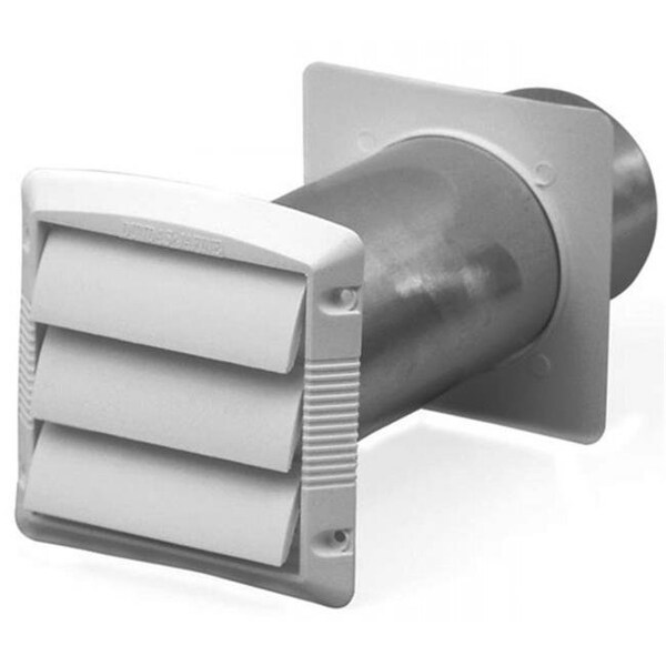 Light House Beauty 4in. White Louvered Style Vent Hood LI81830 - main